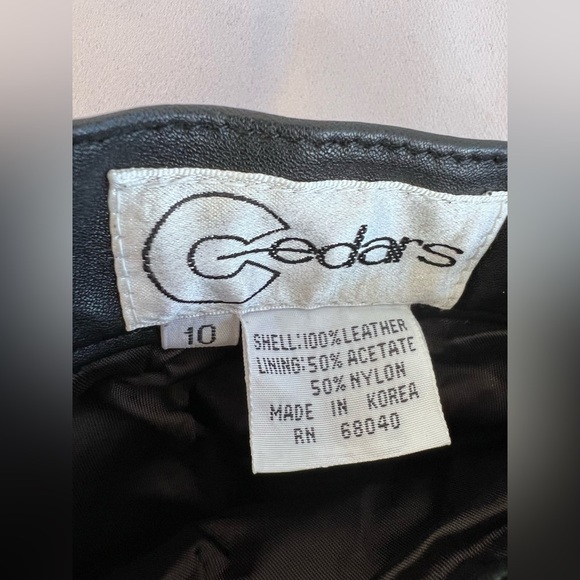 CEDARS LEATHER BLACK MINI SKIRT SIZE 10‎ Women’s - Picture 5 of 8